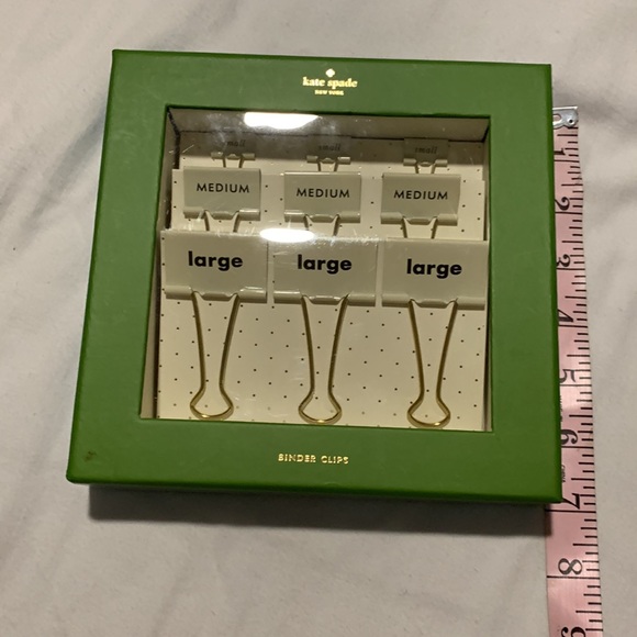 Kate Spade ♠️ Binder Clip Set - Picture 7 of 11